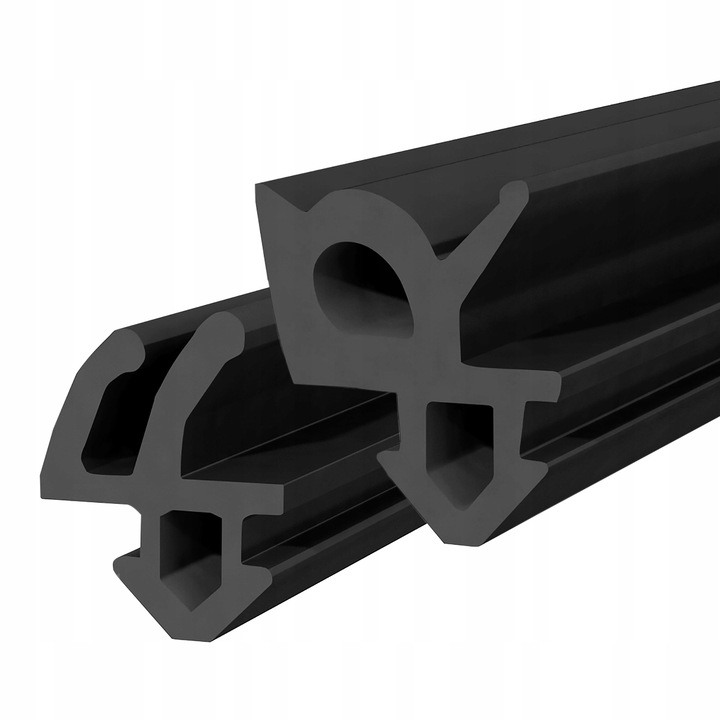 Комплект 2 уплътнения за прозорци, DQPP, S-1387/S-1388, гумени, черни, 2м