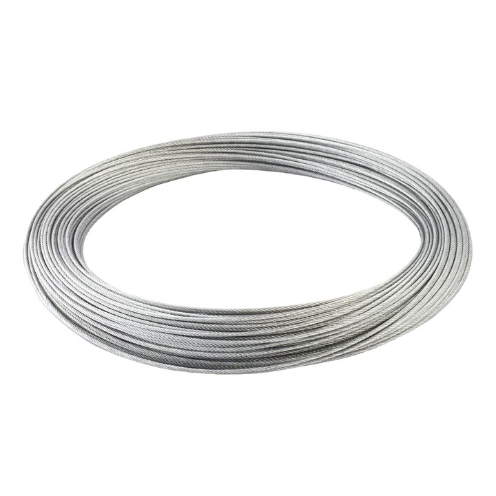 Horgonykábel, DQPP, acél, 5,42 kN, 3 mm, 5 m, ezüst