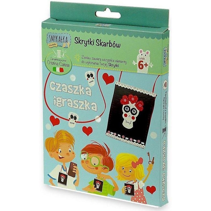 Set de cusut pentru copii, Smykalka, Plastic/Pasla, 6+ ani, 20 x 15 cm, Multicolor
