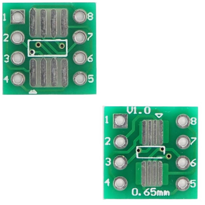 Комплект 2x PCB адаптер, SE, SOP8 SSOP8 TSSOP8, 65 мм
