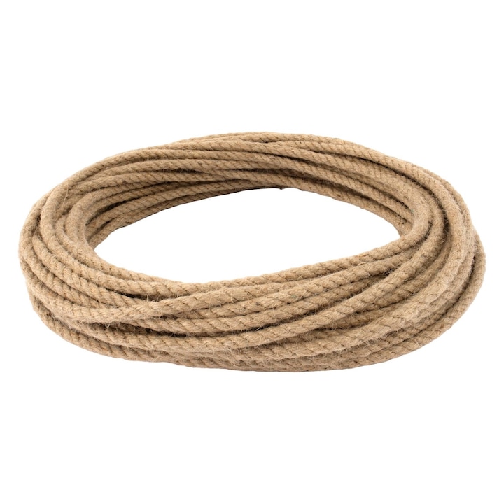 Въже за акостиране, DQPP, юта, 8 mm x 40 m, кафяво