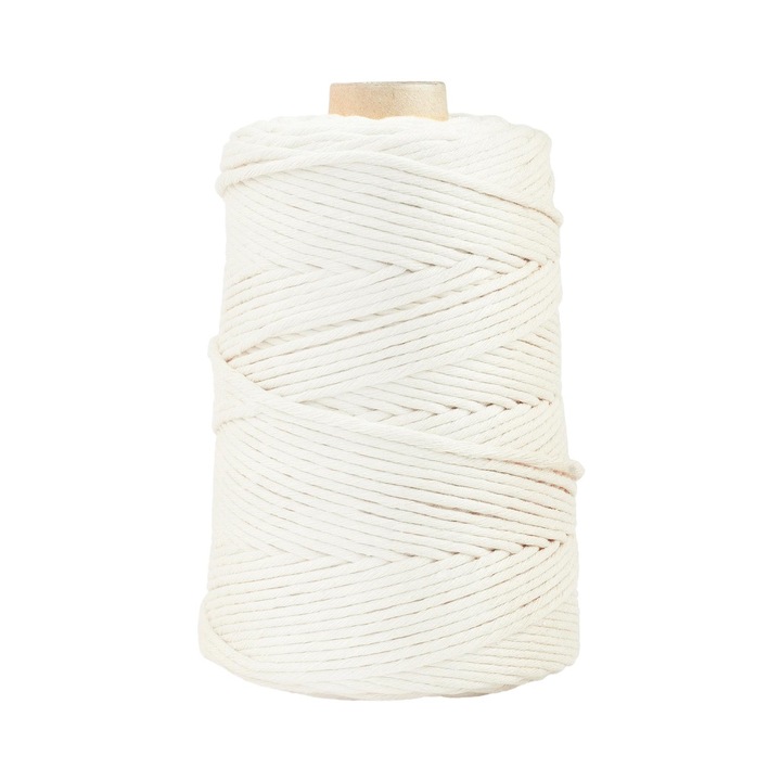 Прежда за макраме, DQPP, Памук, 3 мм, 100 м, Бежов