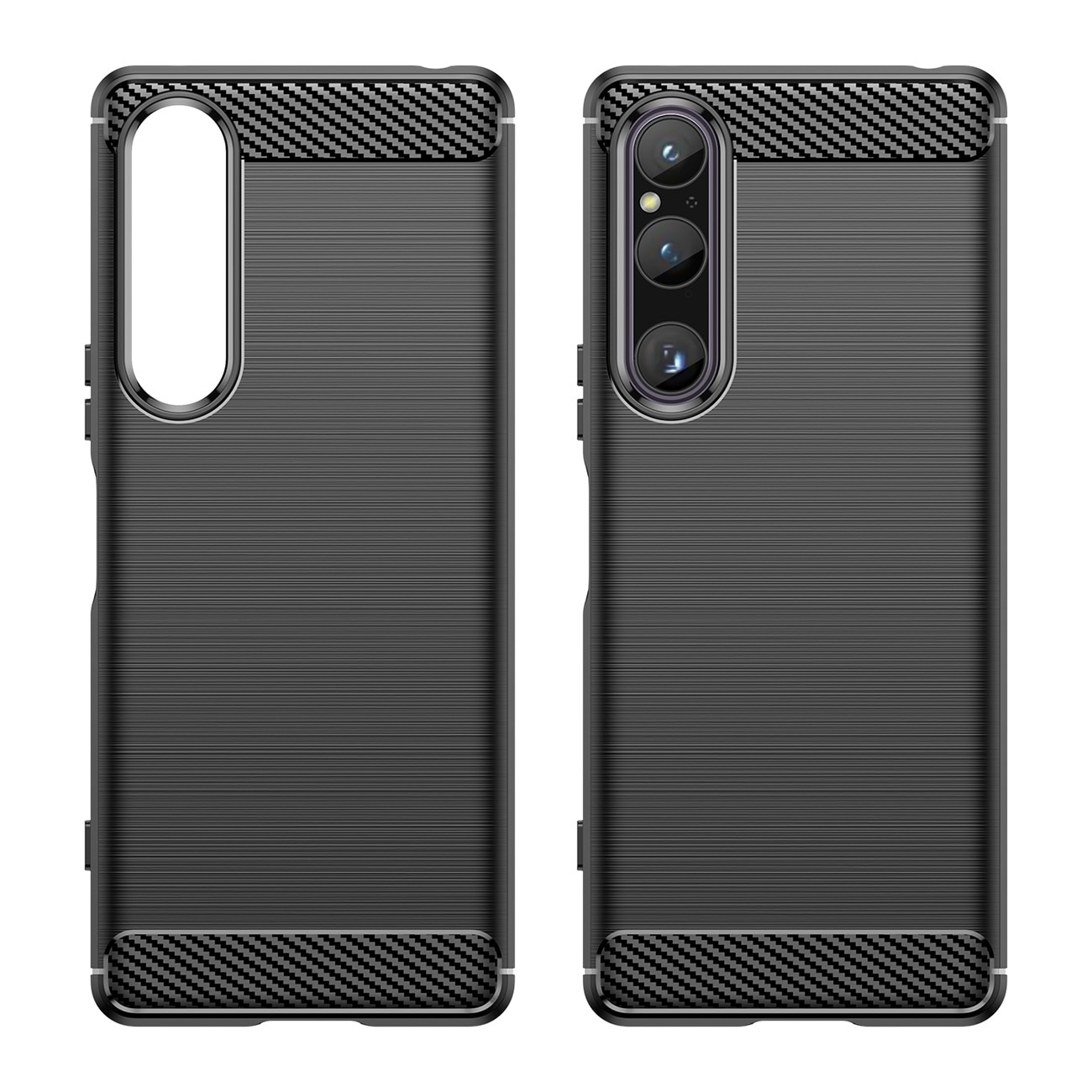 Carcasa Flexible Carbon compatibila cu Sony Xperia 1 V Black