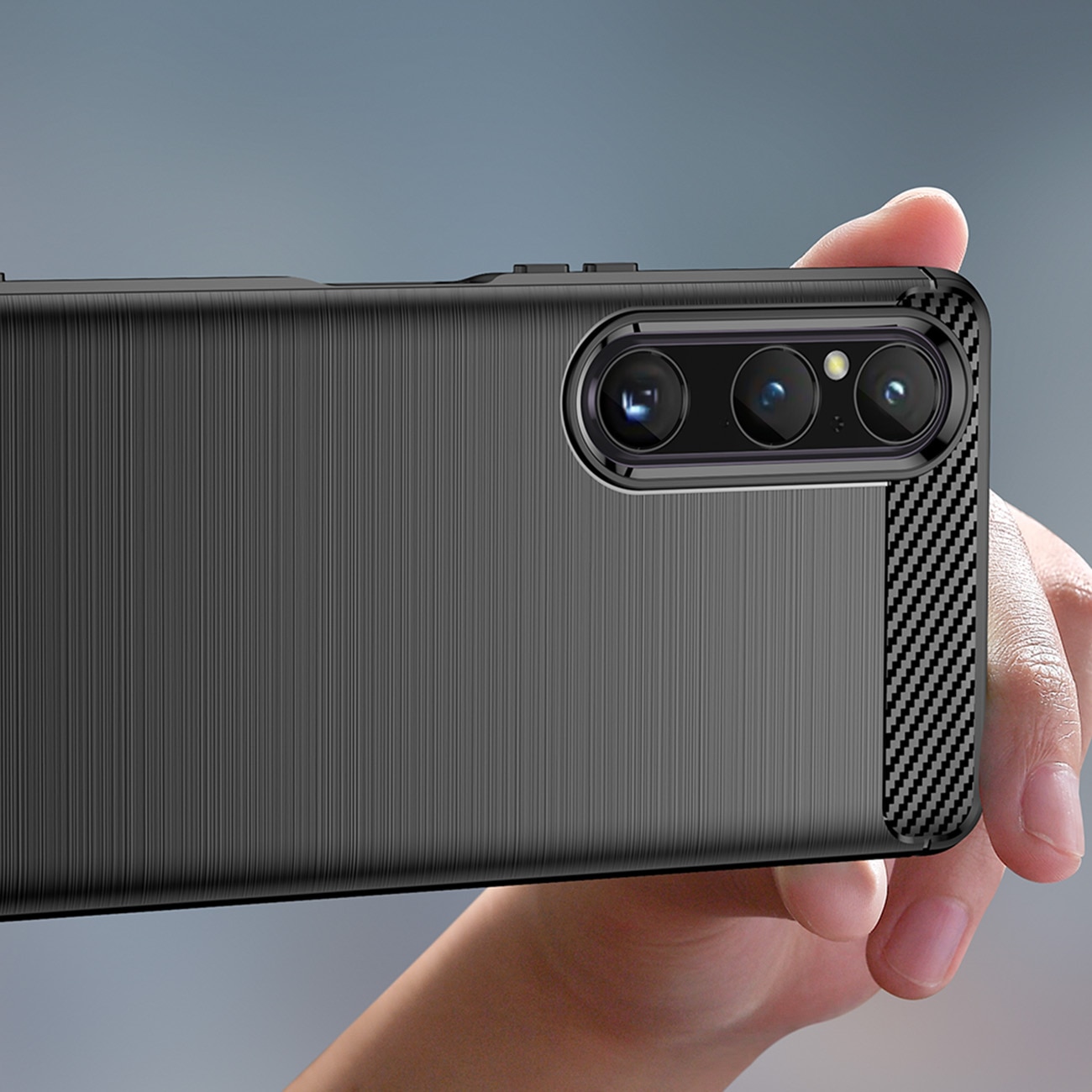Carcasa Flexible Carbon compatibila cu Sony Xperia 1 V Black