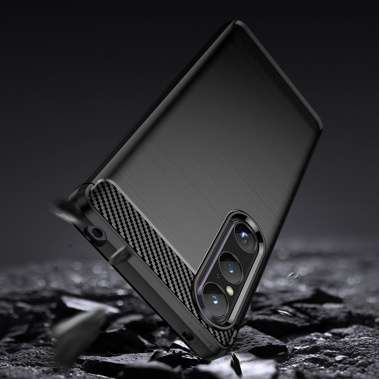 Carcasa Flexible Carbon compatibila cu Sony Xperia 1 V Black