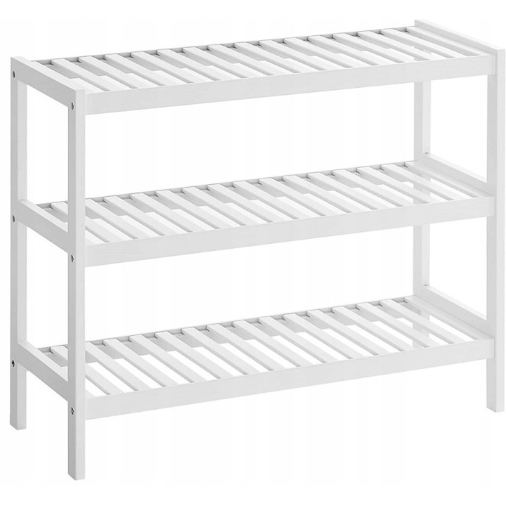 Pantofar Songmics, Bambus, 55x70x26 cm, Alb