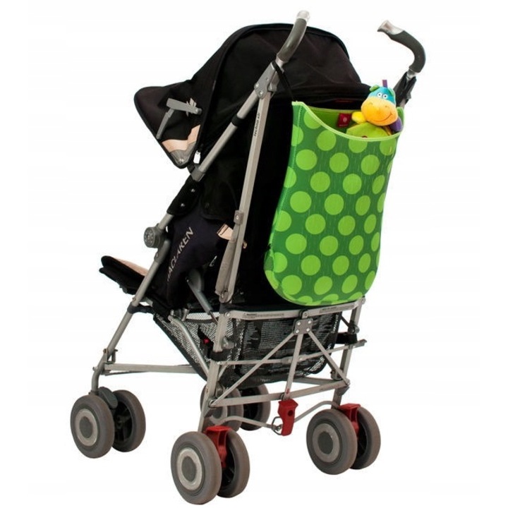 Geanta pentru carucior, Gigant, O geanta de organizare solida, incapatoare pentru un carucior, carucior, rezistent la apa, Neopren, 44x36x11 cm, Verde