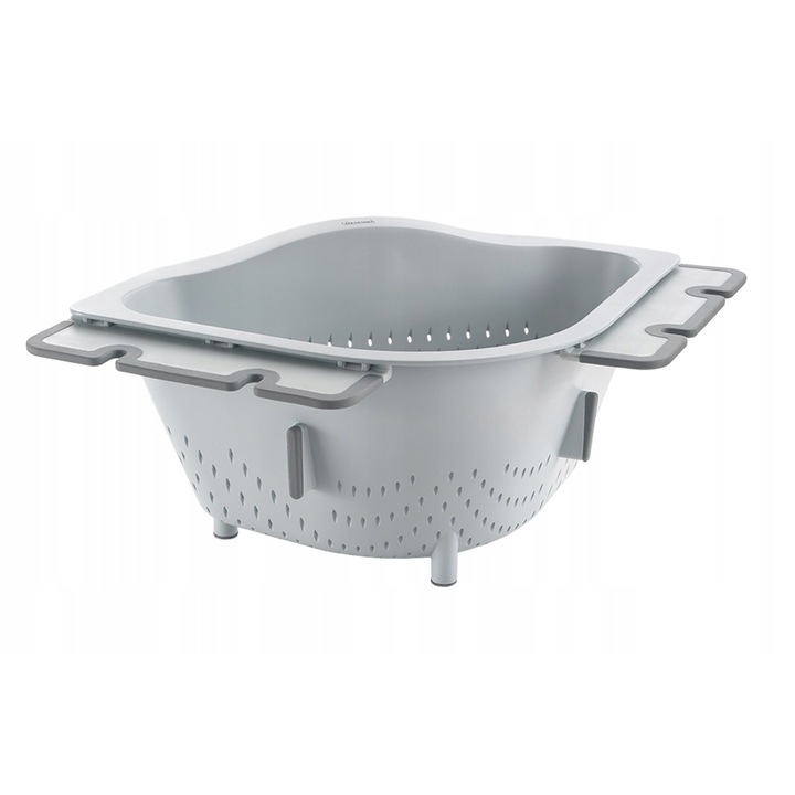 Strecuratoare, Metaltex, Plastic, Gri, Dimensiuni 20x35.5x14.5 cm