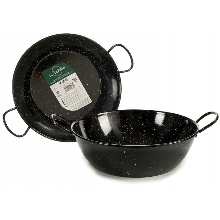 Tigaie adanca pentru gratar, Arte Regal, Email, 24 cm, Negru