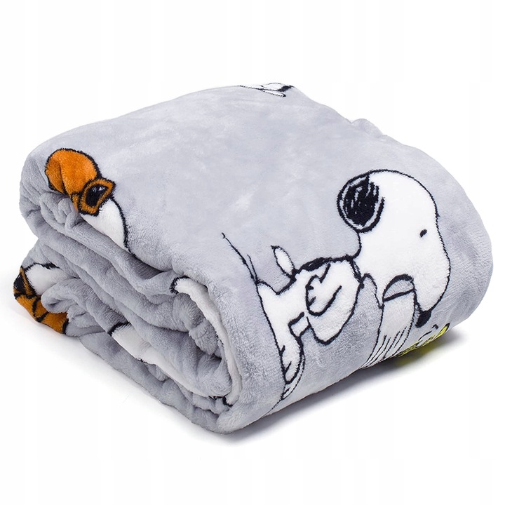 Patura, Kanguru Snoopy, Poliester, pentru copii si adulti, 230x230cm, multicolor