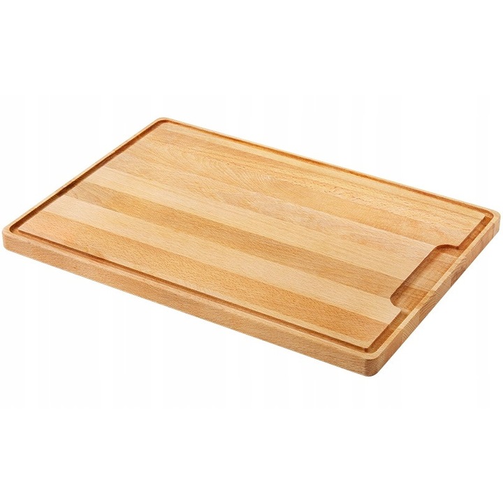 Tocator de bucatarie METALTEX, lemn de fag natural, cu caneluri pentru scurgerea sucurilor, 40x28cm