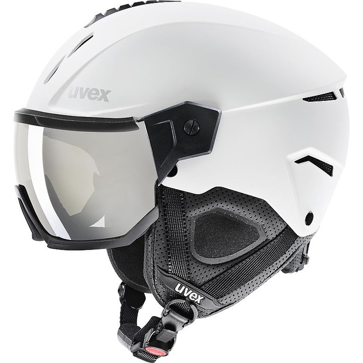 Casca de ski Instinct Visor, Uvex, Alb/Negru, 56-58cm
