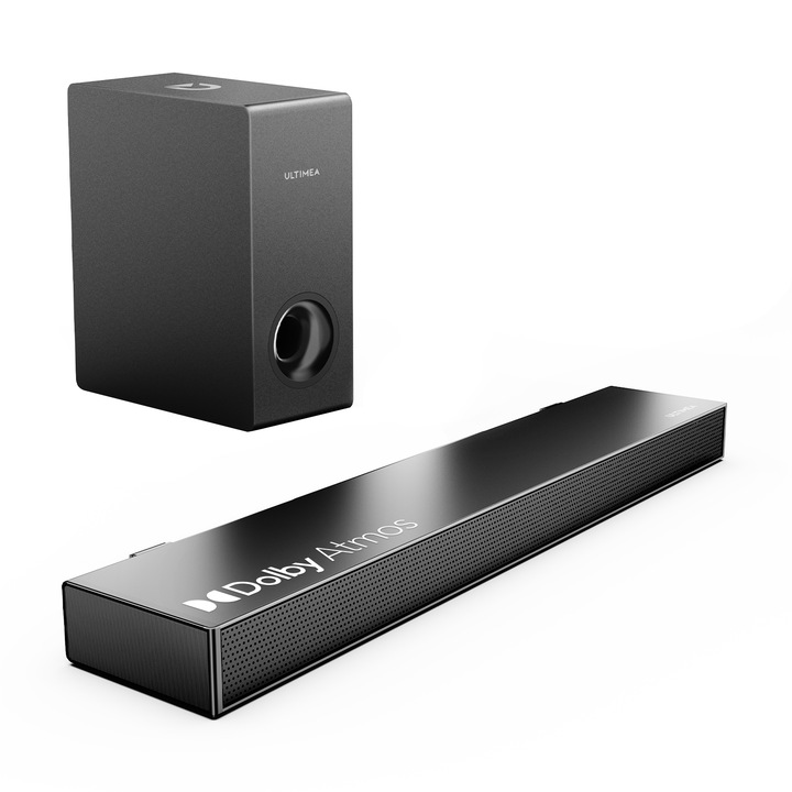 Soundbar Dolby Atmos, Ultimea Nova S50, 2.1 canale, 190W, Bluetooth 5.3, HDMI eARC, Negru