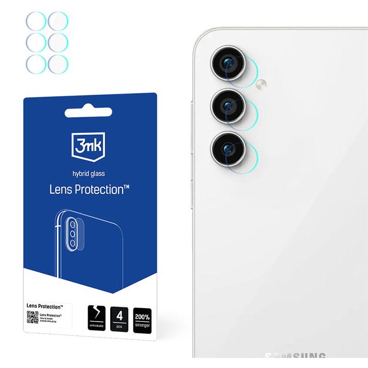 Folie pentru camera, 3MK, Sticla, Pentru Galaxy S23 FE, Transparent