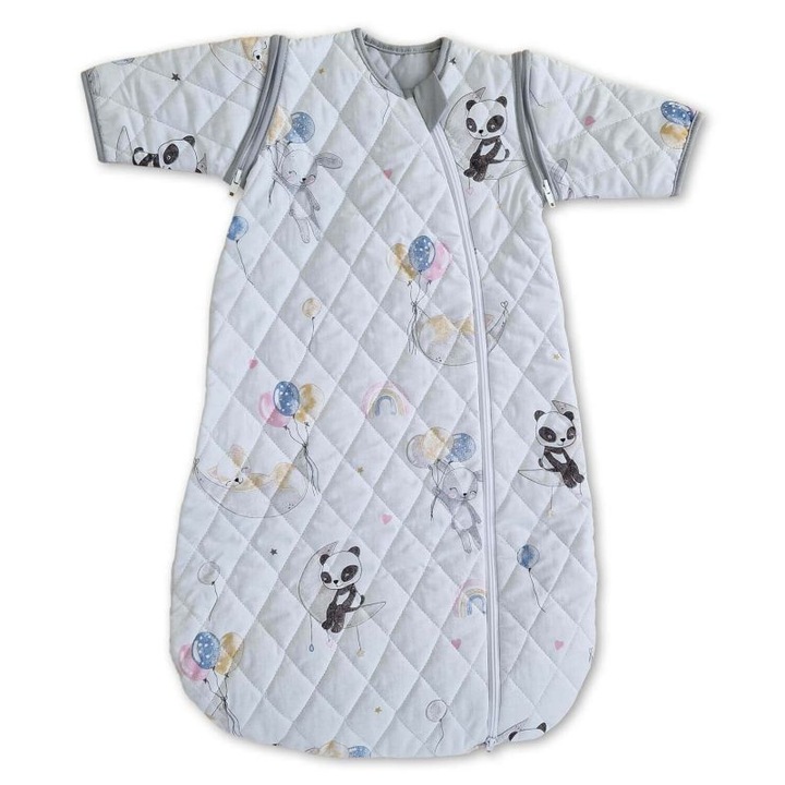 Sac de dormit copii matlasat cu maneci detasabile 3-9 luni, 1.5 tog, Kidizi Sweet Dreams