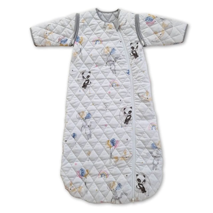 Sac de dormit copii matlasat cu maneci detasabile 18-24 luni, 1.5 tog, Kidizi Sweet Dreams