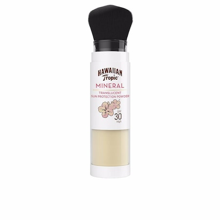 Pudra translucida minerala cu protectie solara si pensula incorporate, Hawaiian Tropic Mineral Brush SPF30, 4.25 g