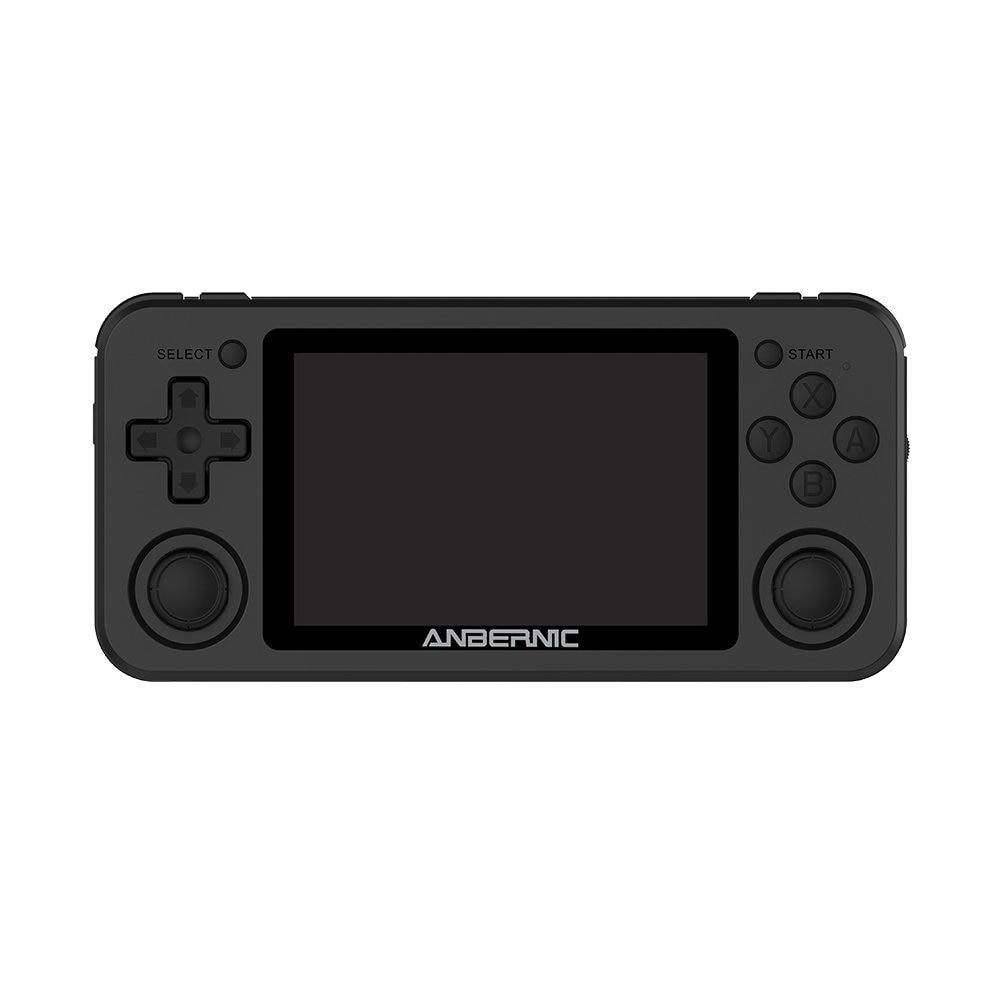 Consola de jocuri retro portabila ANBERNIC RG351P 64GB, quad core Cortex-A35 1.5GHz, RAM 1GB DDR3, Display 3.5 inch IPS 320x480, acumulator 3500 mAh, neagra