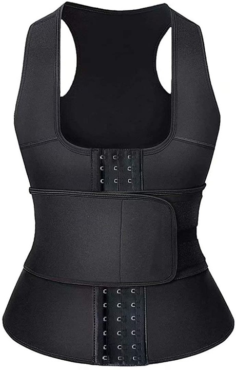 Vesta cu efect de sauna pentru slabit, Neopren, Negru, XL