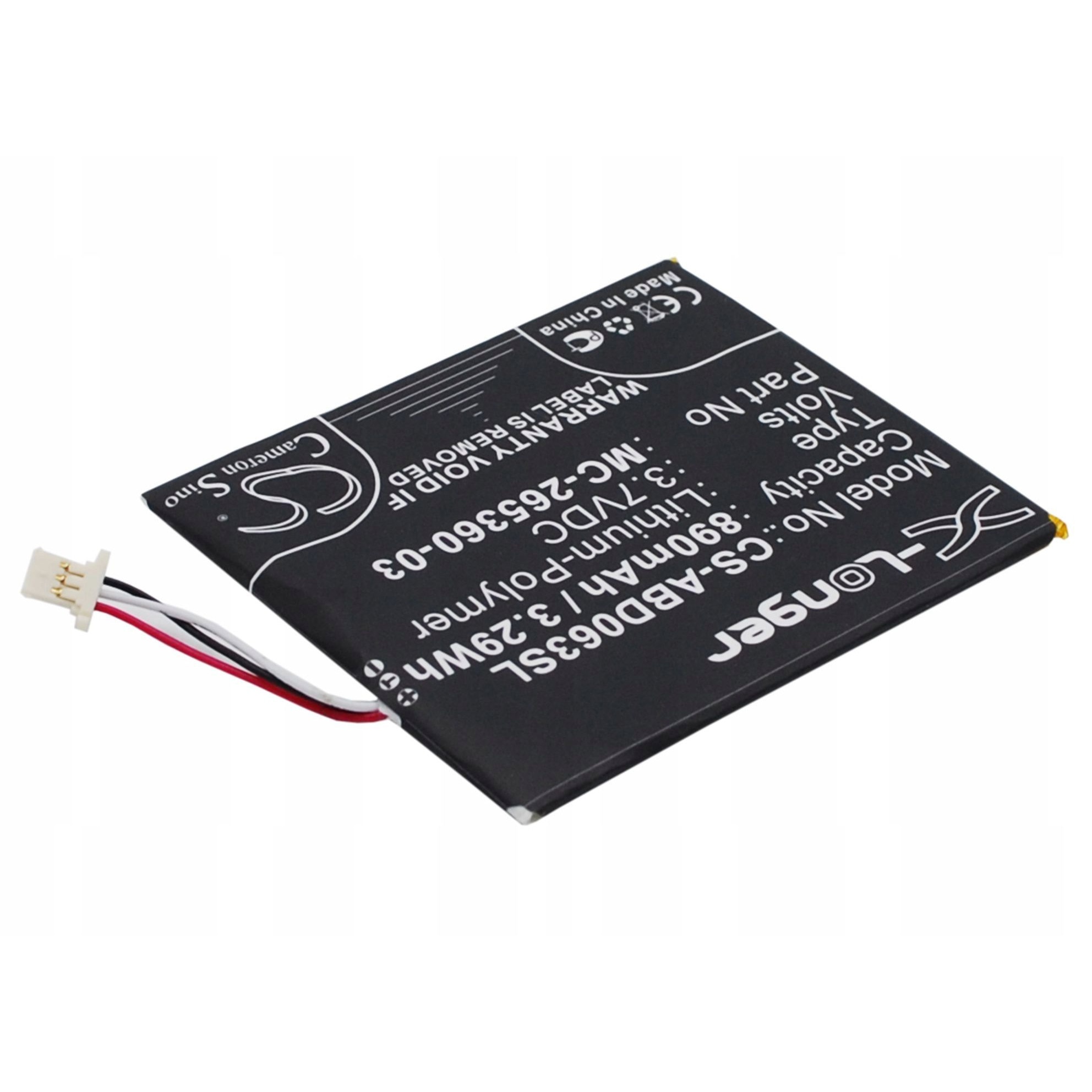 Batería De Repuesto 890mAh 3.7V Para Lector Electrónico 7 558 WP63GW – Incluye 8 Herramientas De Mantenimiento