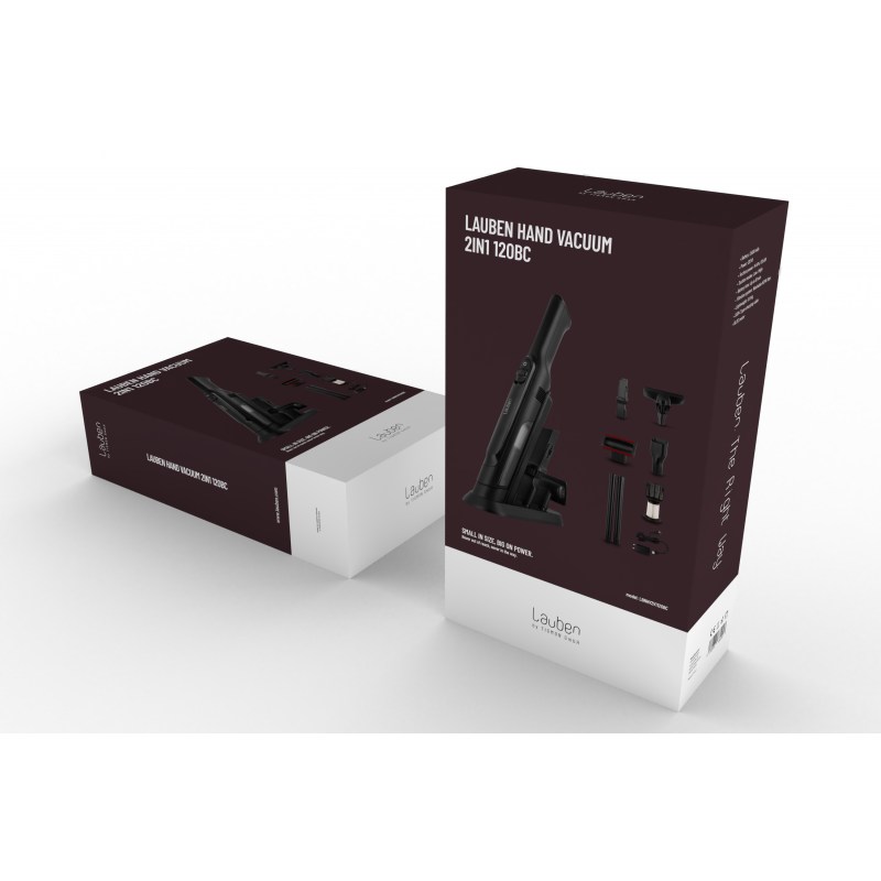 Aspirator de mana Lauben LBNHV2V1120BC, 120W, 2600 mAh, negru