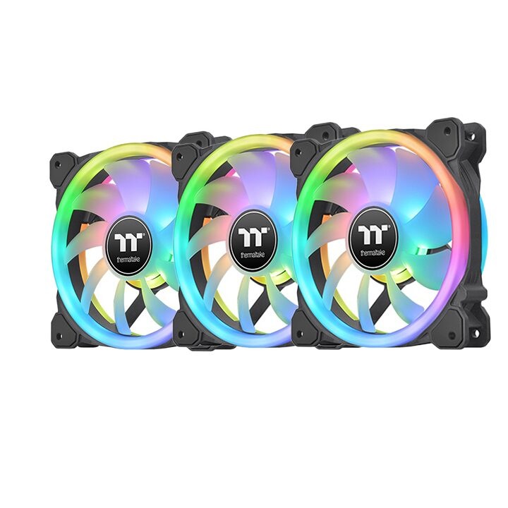 Set 3 ventilatoare Thermaltake Swafan 14 140mm iluminare aRGB