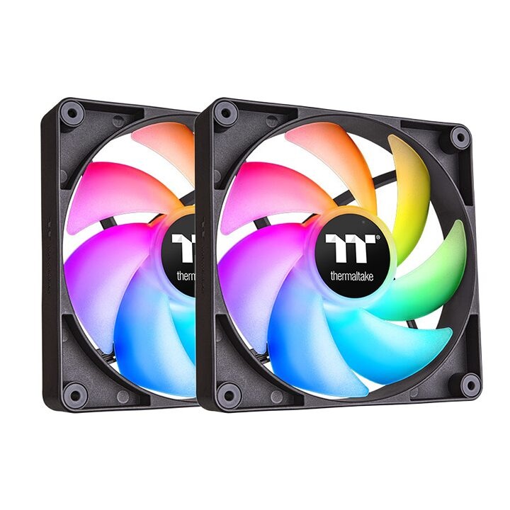 Set 2 ventilatoare Thermaltake CT140 140mm aRGB negre
