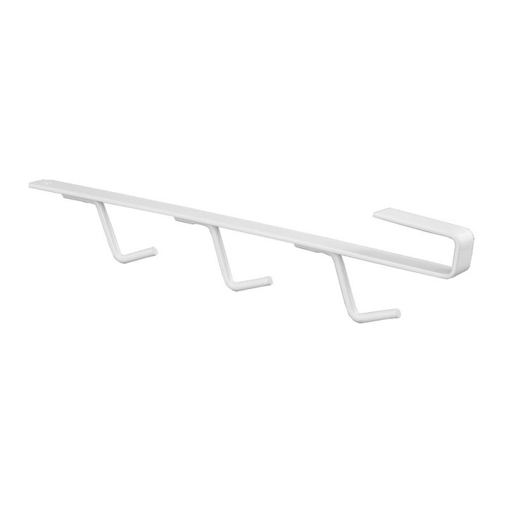 Suport agatatoare cani, 3 piese, pentru sertar, otel, Alb, Tip 2