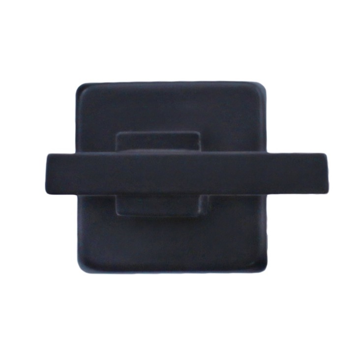 Cuier din metal, pentru baie, negru, cu 1 agatatoare