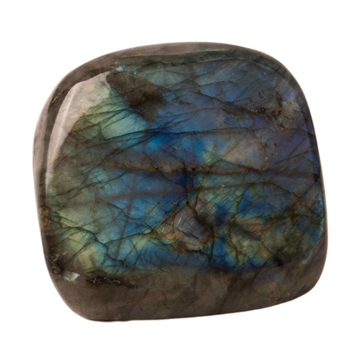 Természetes labradorit kő szabad formában: terápiás és dekoratív kristály gyógyító energiával (300-400g)