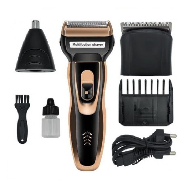 Set Aparat de tuns cu acumulator, multifunctional 3 in 1