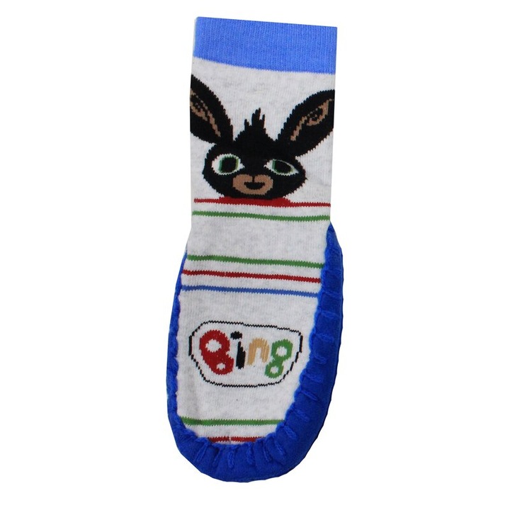 Mocasini, 75% bumbac, Bing, albastru 27-28