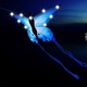 Butterfly sárkány, LED, kék, 150 x 76 x 140 cm