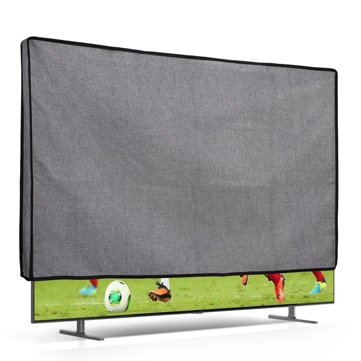 Husa pentru televizor de 55" Kwmobile, Gri, Textil, 60189.19