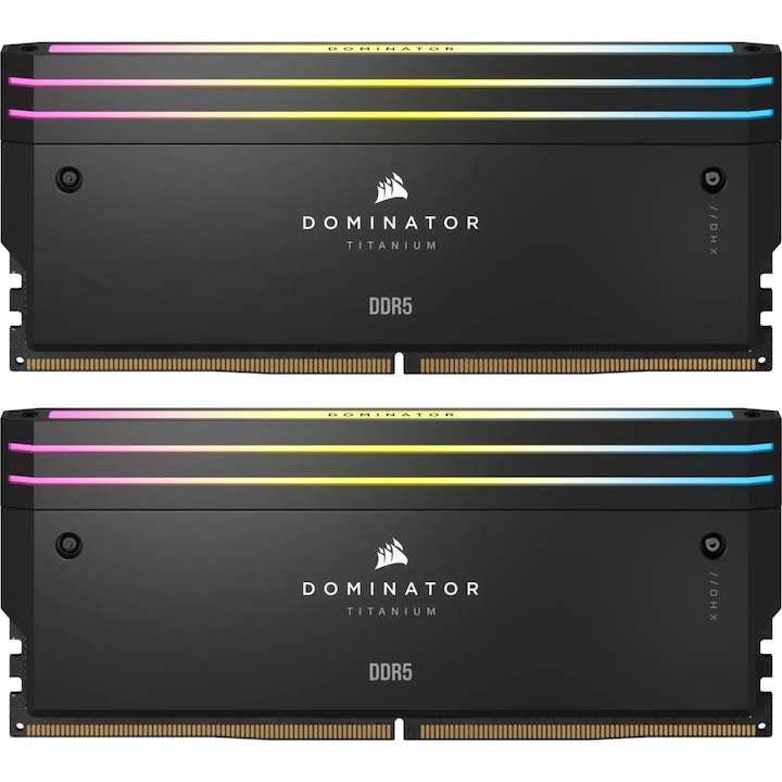 Corsair 64GB 6600MHz комплект (2x32GB) Dominator Titanium RGB черен, памет