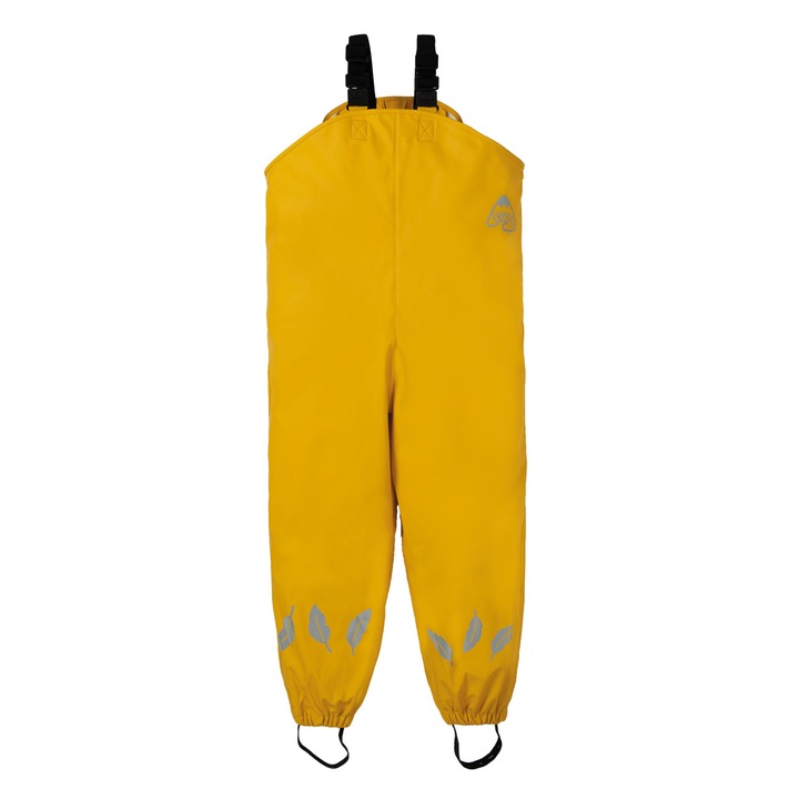 Salopeta impermeabila, “galben ca soarele”, poliester reciclat, galben, copii