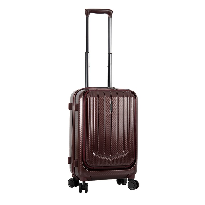 Куфар Snowball SW31403, за ръчен багаж, Поликарбонат, С 4 колела, 55 cm, Тъмночервен