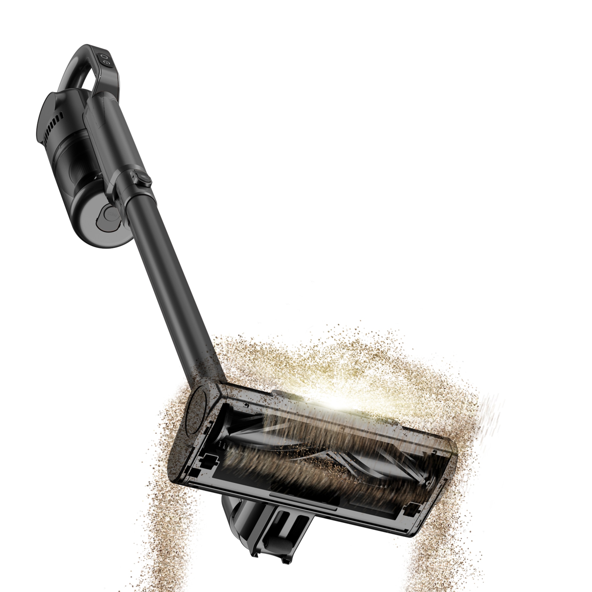 Aspirator portabil 2in1 TurboTronic iQ9 HYBRID Ultra-Light Stick, 0, 9l, baterie Li-ion, 22, 2V, 35 minute autonomie, negru