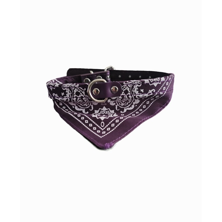Zgarda cu bandana, ajustabila 1x 34cm, masura S, culoare Mov