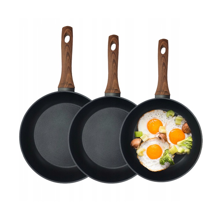 3 részes serpenyős készlet tapadásmentes bevonattal, Karl Hausmann, Prime, 20 / 24 / 26 cm