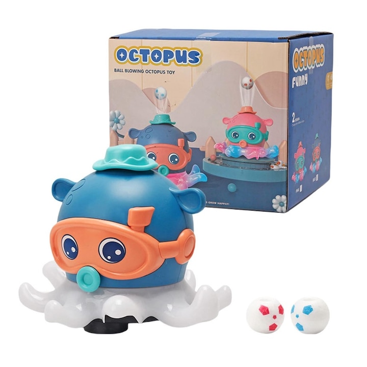 Elektromos játék zenével, polippal és labdával, sötétkék