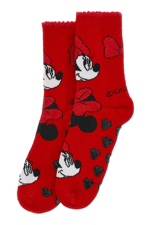 Original Marines, Дълги чорапи с десен Minnie-Mouse, Червен/Черен