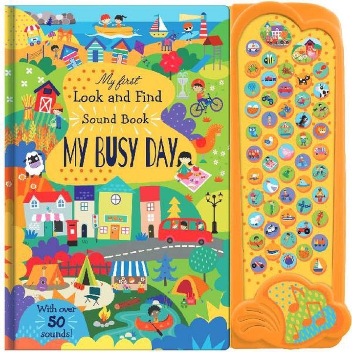 Carte pentru copii cu sunete, North Parade Publishing, My Busy Day, 3+ ani