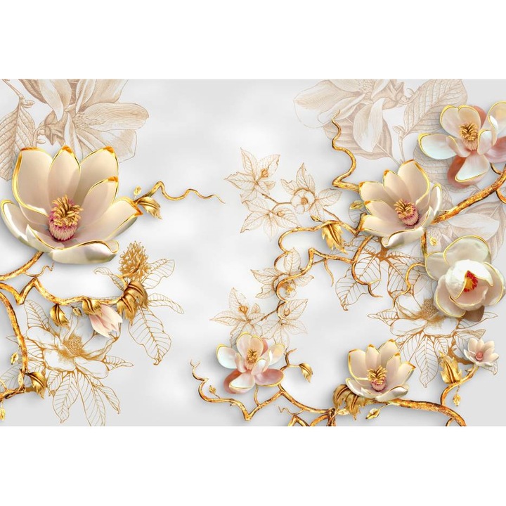 Tablou Canvas - Flori Albe De Portelan, 30x40 cm