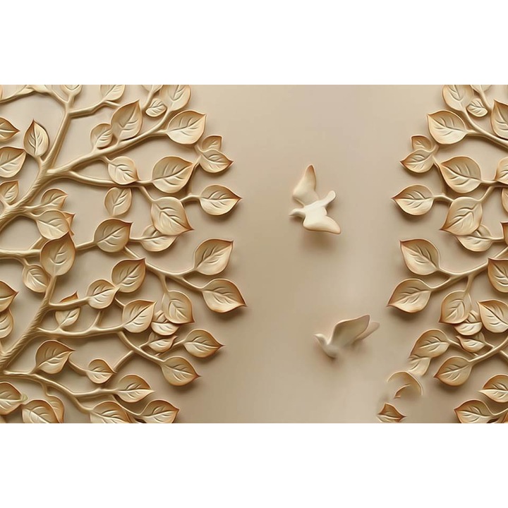 Öntapadó PVC tapéta - Forest And Brown Birds, 100 x 150 cm