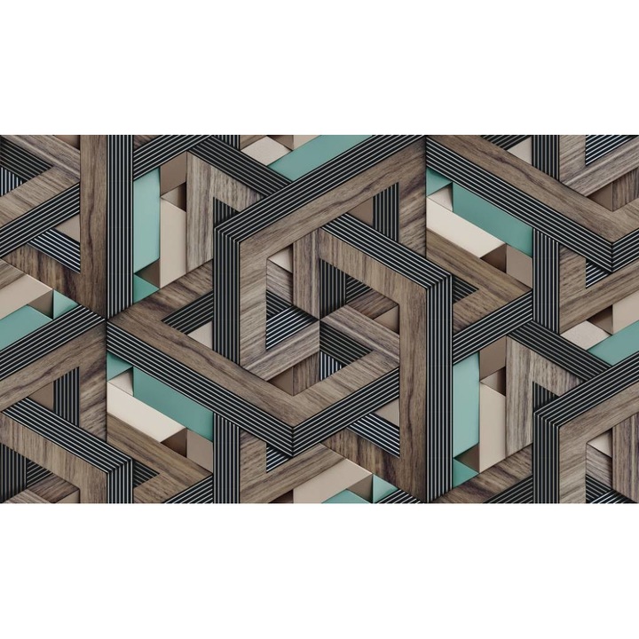 PVC öntapadó tapéta - Mintás absztrakt faformák, 100 x 150 cm