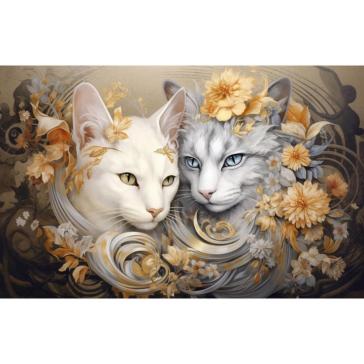 PVC öntapadó tapéta - Macskapár Absztrakt, 100 x 150 cm