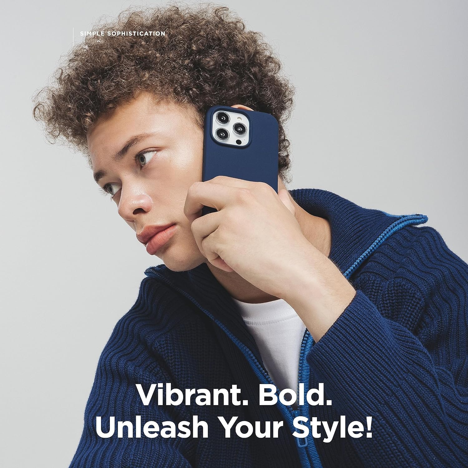 Husa Joyshell pentru iPhone 15 Plus, SIlicon Catifelat Cu Interior Microfibra, Protectie la Camere, Bleumarin