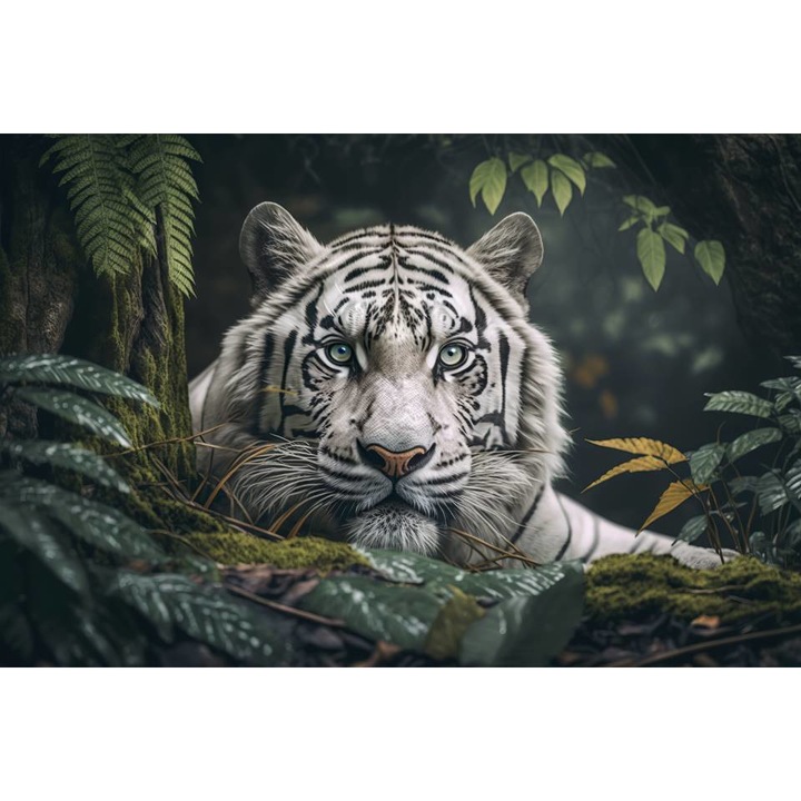 Öntapadó PVC tapéta - White Tiger In Nature, 100 x 150 cm