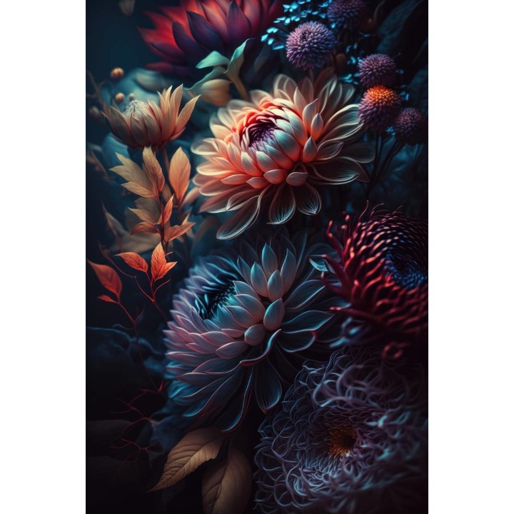 PVC öntapadó tapéta - Egyedi virágkötészeti krizantém, 100 x 150 cm